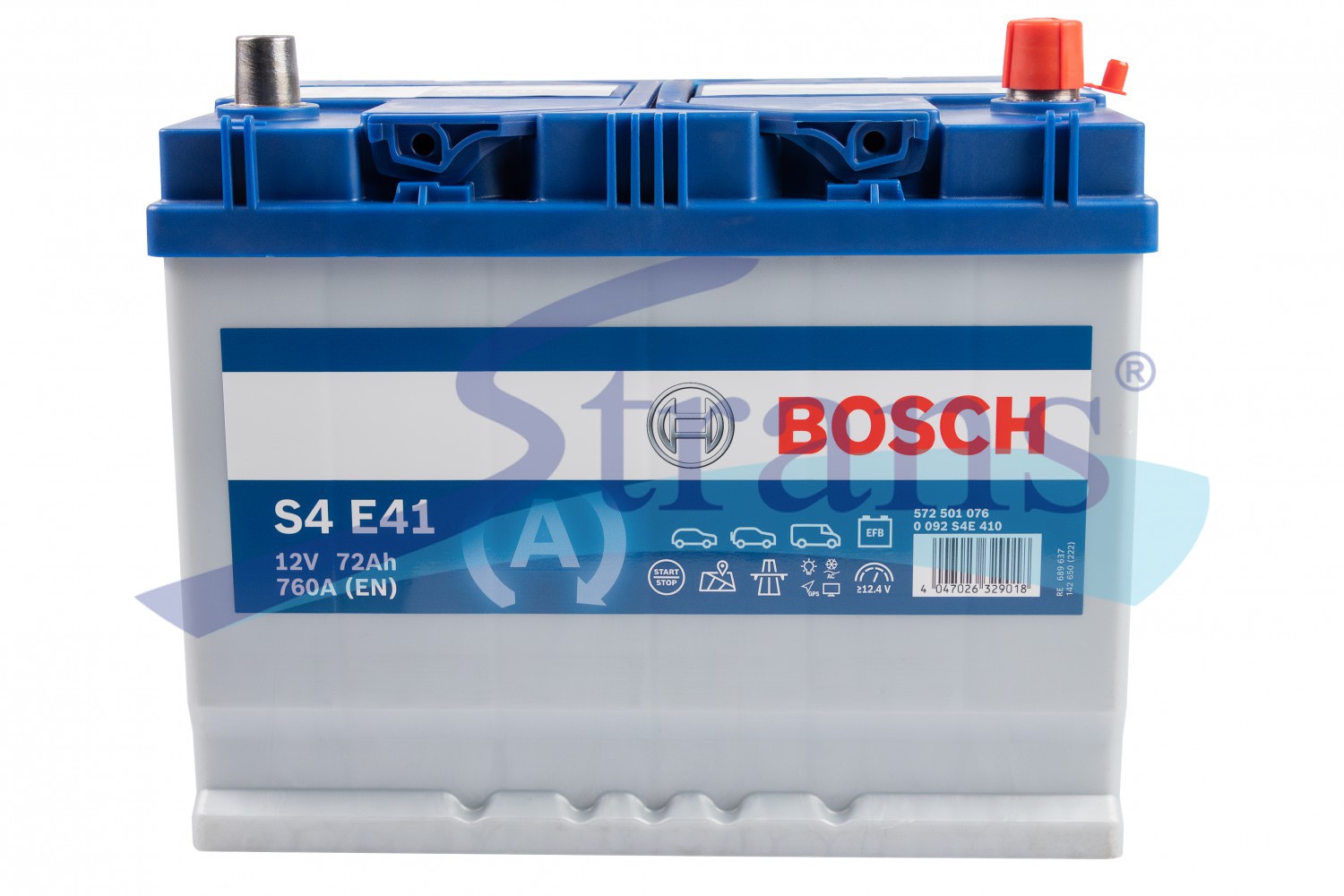 Акумулятор Bosch 12V 72Ah 760A R+ Start&Stop Efb 260*173*225Mm